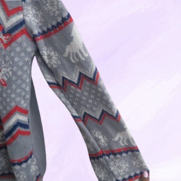 Game of Thrones HBO winter is here ugly christmas sweater in gray/white/red/blue - Picture 7 of 10